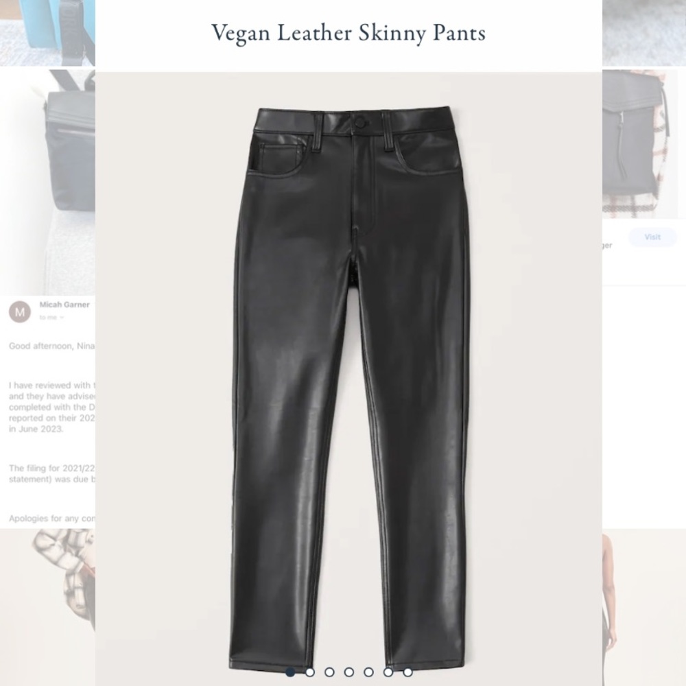 Vegan Leather Skinny Pants, 33